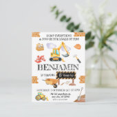 Baustelle Dump Truck Digger Geburtstagsparty Postkarte (Stehend Vorderseite)