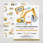 Baustelle Einladung (Vorne/Hinten)