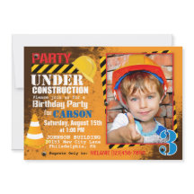 Baustelle Einladung zum Geburtstag