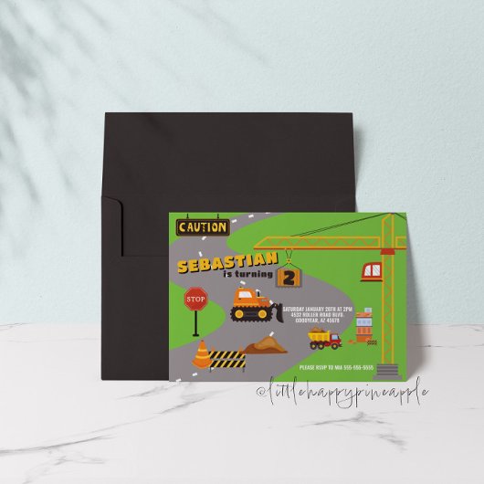 Baustelle Einladung zum Geburtstag