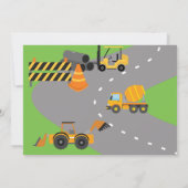 Baustelle Einladung zum Geburtstag (Rückseite)