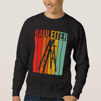 Baustelle F für Fun Retro-Bauleiter Sweatshirt