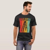 Baustelle F für Fun Retro-Bauleiter T-Shirt (Vorne ganz)