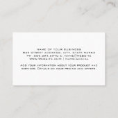 Baustelle | Fahrzeug Visitenkarte (Rückseite)