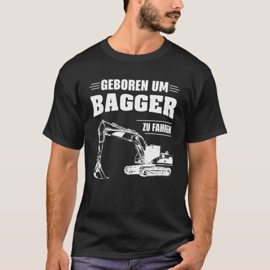 Baustelle für Baggerbagger T-Shirt (Vorderseite)