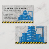 Baustelle Gebäude | Betonfarben Visitenkarte (Vorne/Hinten)