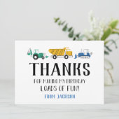 Baustelle Geburtstag Danke Karte (Stehend Vorderseite)