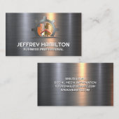 Baustelle | Generalunternehmer | Metall Visitenkarte (Vorne/Hinten)