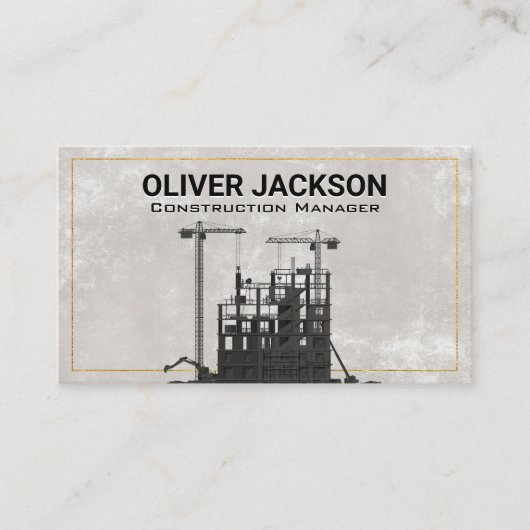 Baustelle | Gerüst | Krane Visitenkarte (Vorderseite)