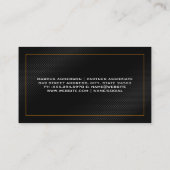 Baustelle | Gold Black Visitenkarte (Rückseite)