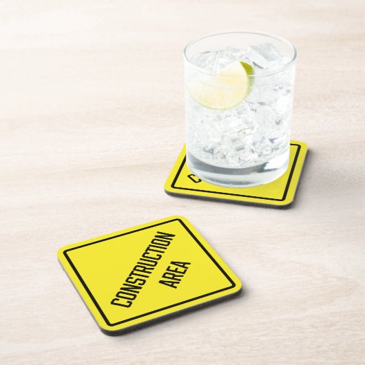 Baustelle Hartkunststoff-Untersetzer Getränkeuntersetzer (Rechte Seite)