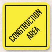 Baustelle Hartkunststoff-Untersetzer Getränkeuntersetzer (Vorderseite)