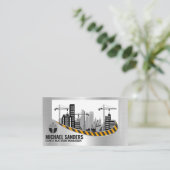 Baustelle | Ingenieur | Real Anwesen Visitenkarte (Stehend Vorderseite)