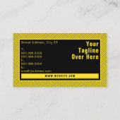 Baustelle inspiriert geometrisch  visitenkarte (Rückseite)