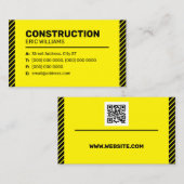 Baustelle inspiriert minimalistisch modern visitenkarte (Vorne/Hinten)