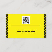 Baustelle inspiriert minimalistisch modern visitenkarte (Rückseite)