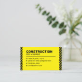 Baustelle inspiriert minimalistisch modern visitenkarte (Stehend Vorderseite)