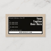 Baustelle inspiriertes geometrisches Geschäftsfahr Visitenkarte (Rückseite)