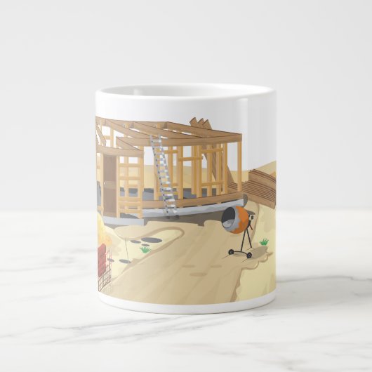 Baustelle Jumbo-Tasse (Vorderseite)