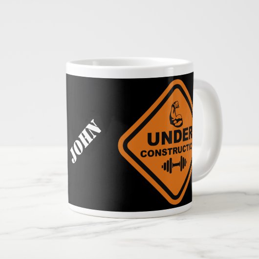 Baustelle Jumbo-Tasse (Vorderseite Rechts)