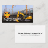 Baustelle | Krane | Bagger Visitenkarte (Vorne/Hinten)