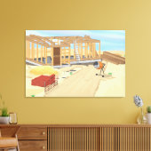Baustelle Leinwanddruck (Insitu (Wohnzimmer))