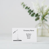 Baustelle mit Kran Visitenkarte (Stehend Vorderseite)