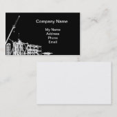 Baustelle mit Kran Visitenkarte (Vorne/Hinten)