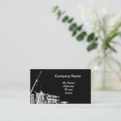 Baustelle mit Kran Visitenkarte (Stehend Vorderseite)