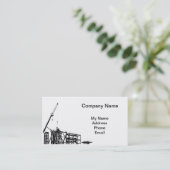 Baustelle mit Kran Visitenkarte (Stehend Vorderseite)