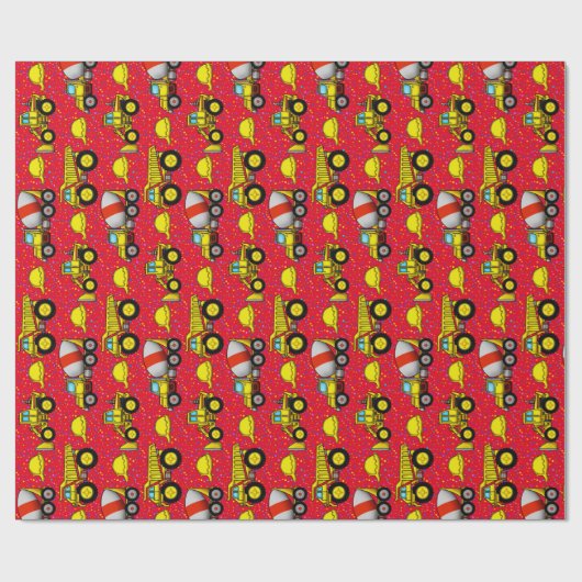 Baustelle-Packpapier Geschenkpapier (Flach)