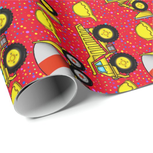 Baustelle-Packpapier Geschenkpapier (Rolleneckpunkt)