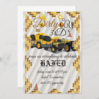 Baustelle, Party Einladung