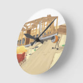 Baustelle Runde Wanduhr (Winkel)