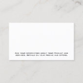 Baustelle | Steel | Auftragnehmer Visitenkarte (Rückseite)