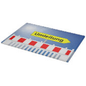 Baustelle, Umleitung und Baustellenabsperrung Schneidebrett (Ecke)