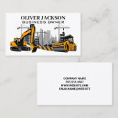 Baustelle und Fahrzeuge Visitenkarte (Vorne/Hinten)