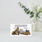 Baustelle und Fahrzeuge Visitenkarte (Stehend Vorderseite)