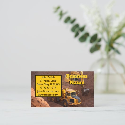 Baustelle Visitenkarte (Stehend Vorderseite)