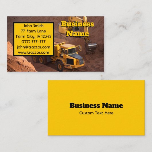 Baustelle Visitenkarte (Vorne/Hinten)