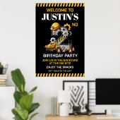 Baustellen 2. Geburtstagsfeier Poster (Heimbüro)