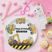 Baustellen Geburtstag Teller aus Papier (Party)