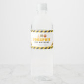 Baustellen-Geburtstags-Wasserflaschenetikett Wasserflaschenetikett (Vorderseite)