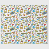 Baustellen-Geschenkpapier, Geburtstagsgeschenk für Geschenkpapier (Flach)