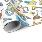 Baustellen-Geschenkpapier, Geburtstagsgeschenk für Geschenkpapier (Rolleneckpunkt)