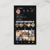 Baustellen Instagram Dusty Blue QR Code Visitenkarte (Vorderseite)