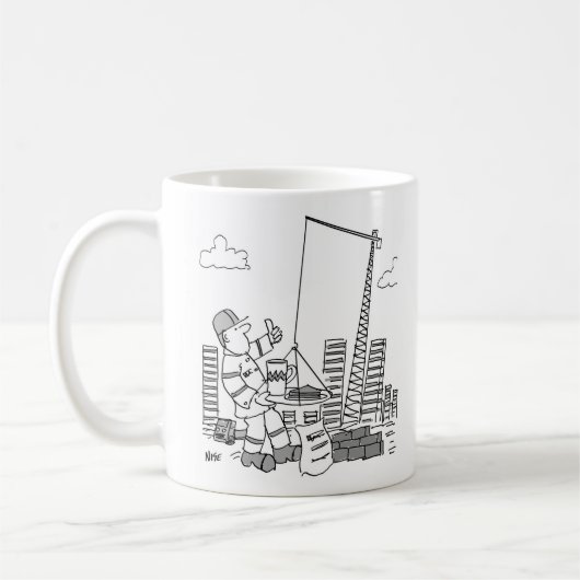 Baustellen Kranführer Kaffeetasse (Links)