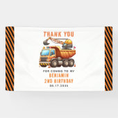 Baustellen-LKW 2. Geburtstag Banner (Horizontal)
