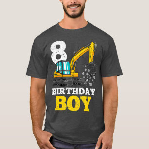 Baustellen-LKW 8 Jahre alt 8. Geburtstag Junge T-Shirt