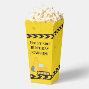 Baustellen-LKW-Geburtstagsfeier-Popcorn für Jungen Geschenkschachtel